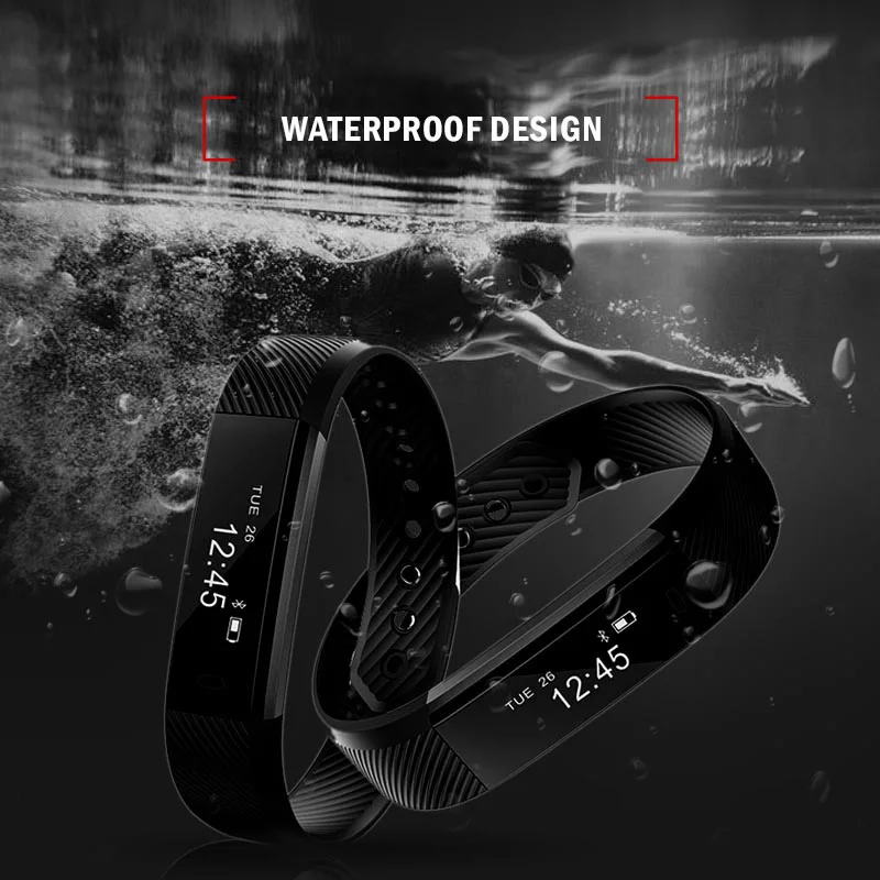 Смарт-браслет Smartband ID115 фитнес-трекер шагомер Bluetooth монитор сна будильник