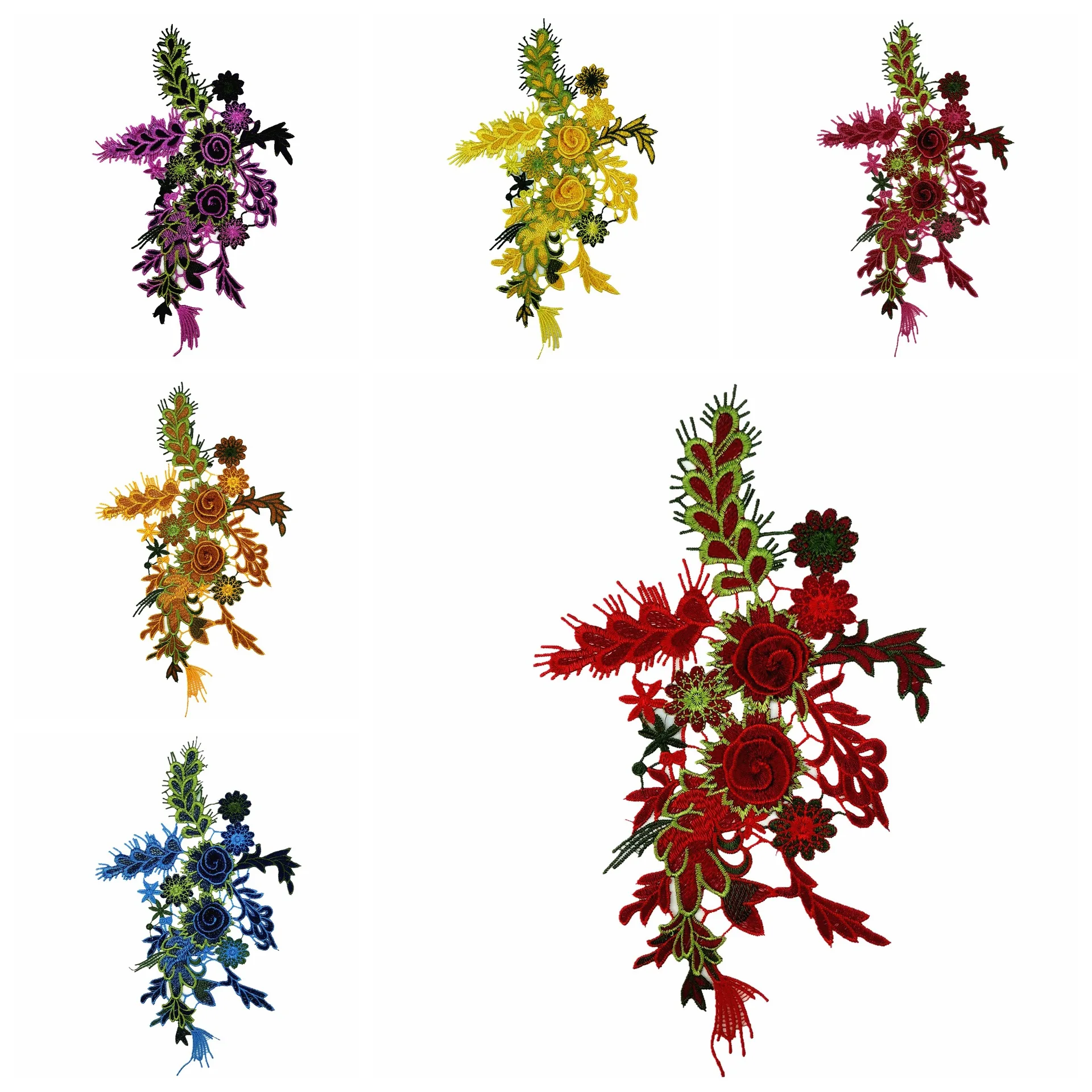 1 шт. Новое поступление популярная Цветочная вышивка роза цветок нашивка для