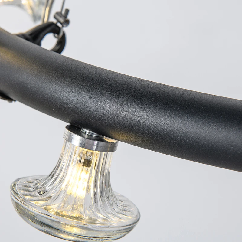 Американский подвесной светильник из железного стекла светодиодный для