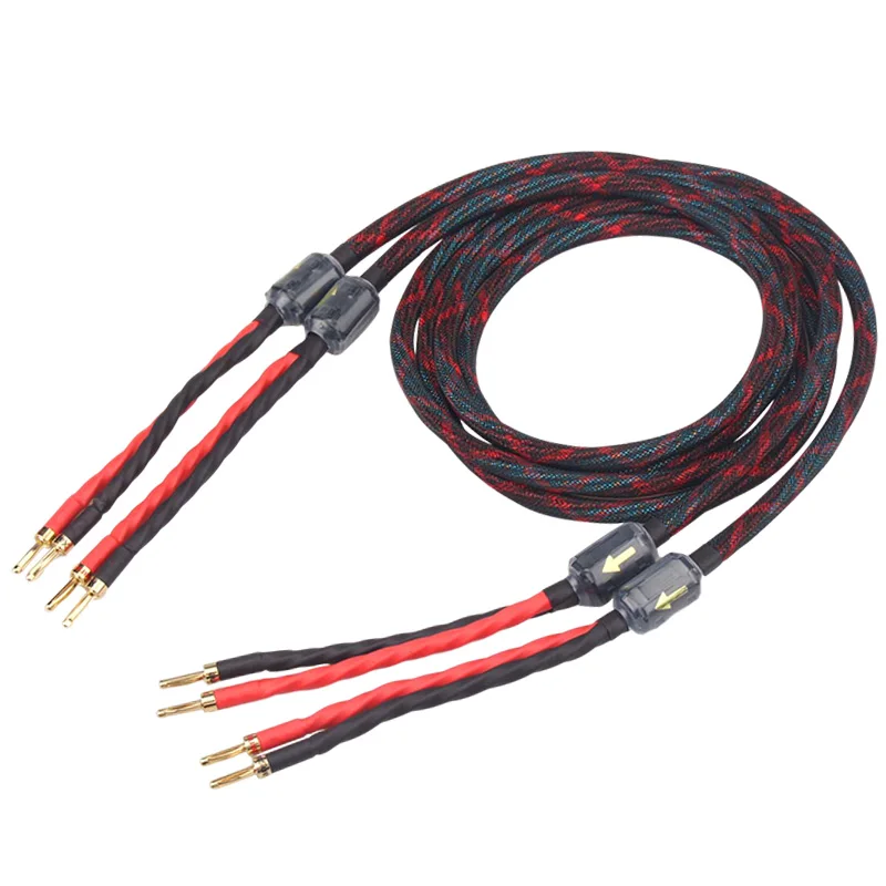 

Xangsane XS-XD antique amplifier love HiFi speaker cable 4N Oxygen-free copper (OFC) high-quality audio cable banana plug