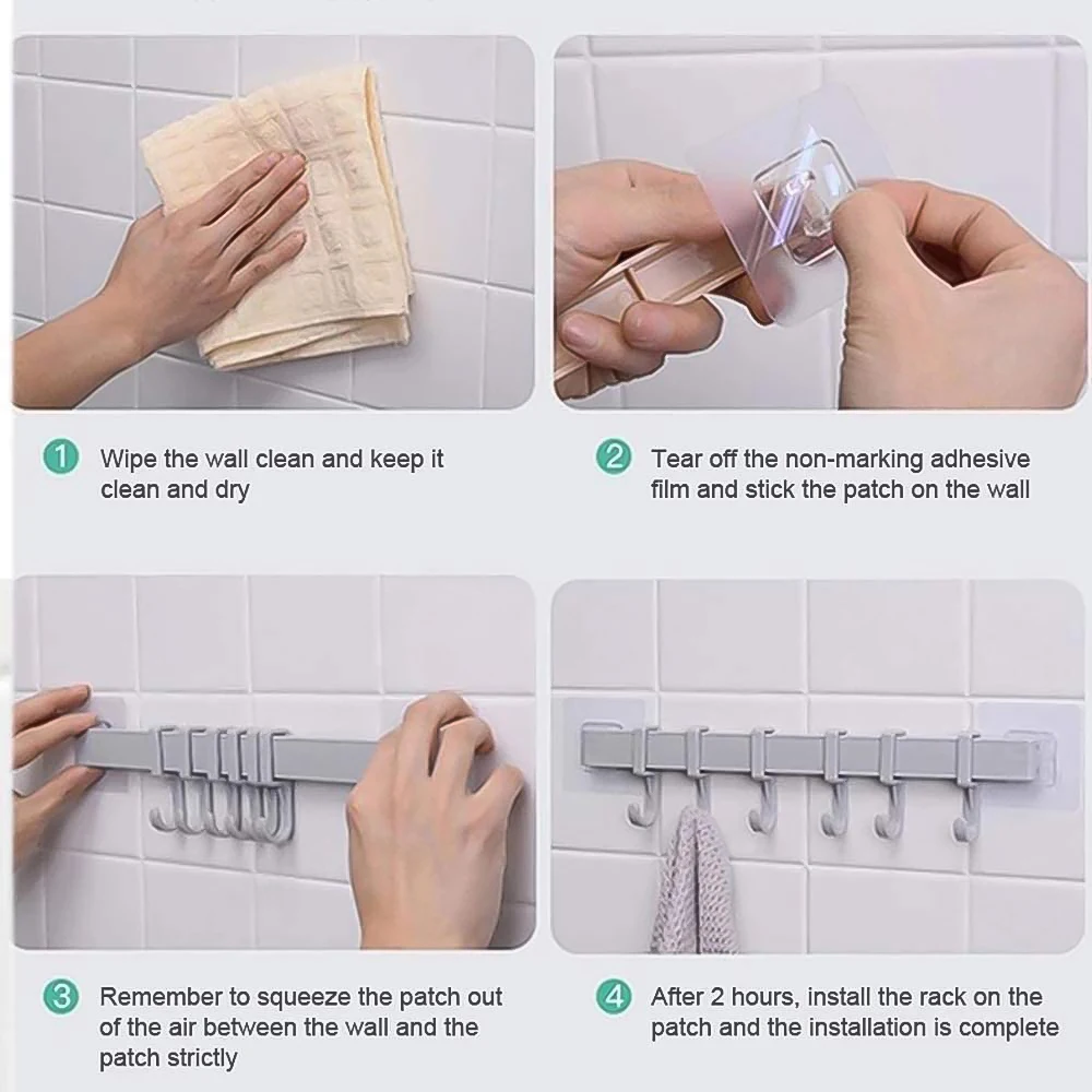 

Bathroom Towel Hooks Towels Bag Hat Hook Wall Mounted Clothes Coat Hook Kitchen Storage Rack Shelf Kitchen Bathroom Accessories
