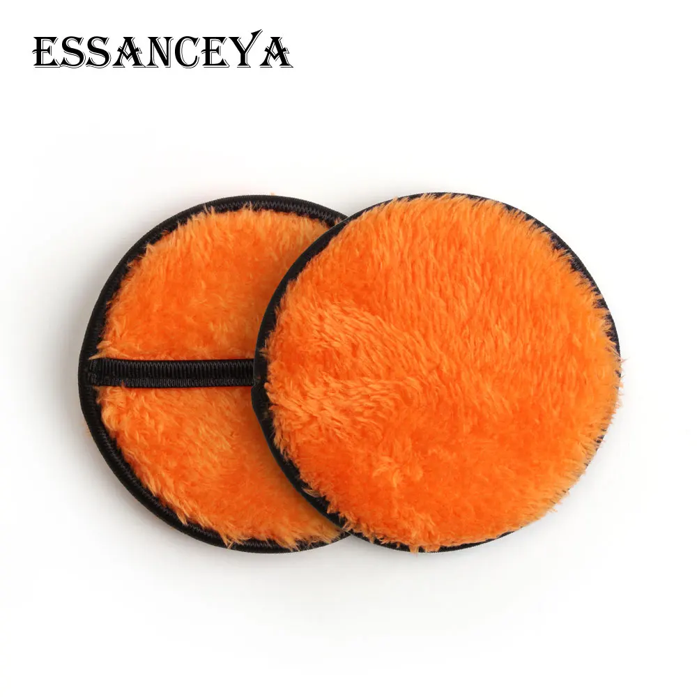 2 PCS-orange ESSANCEYA 1/2/3 шт салфетки из микрофибры колодки жидкость для снятия Полотенца для чистки лица и глаз полотенце для макияжа многоразовые хлопок двойной слой салфетка для протирания - Цвет: 2 PCS-orange