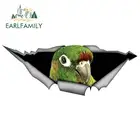 EARLFAMILY 13 см x 5 см зеленая наклейка на щеку для автомобиля рваная металлическая наклейка Водонепроницаемая наклейка для автомобиля