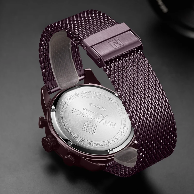 

NAVIFORCE Men's Watches Brand Top Luxury Fashion Analog Quartz Men Watch Sports Full Steel Military Wristwatch Relogio Masculino