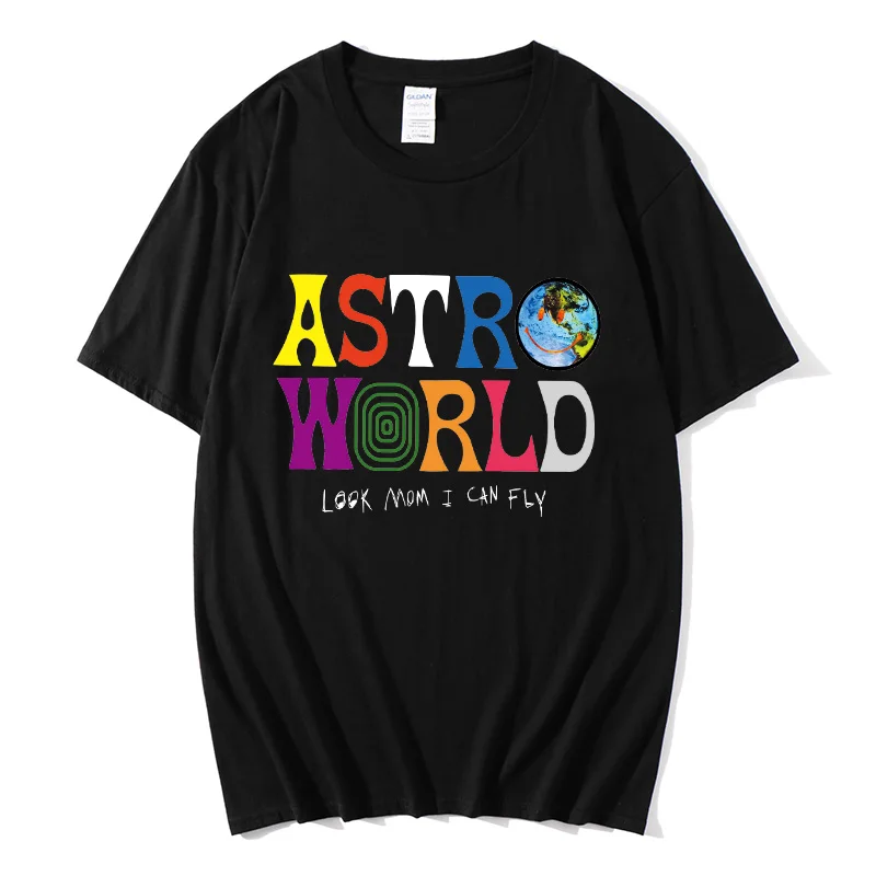 Мужская и женская футболка в стиле хип-хоп с буквенным принтом Трэвиса Скотта