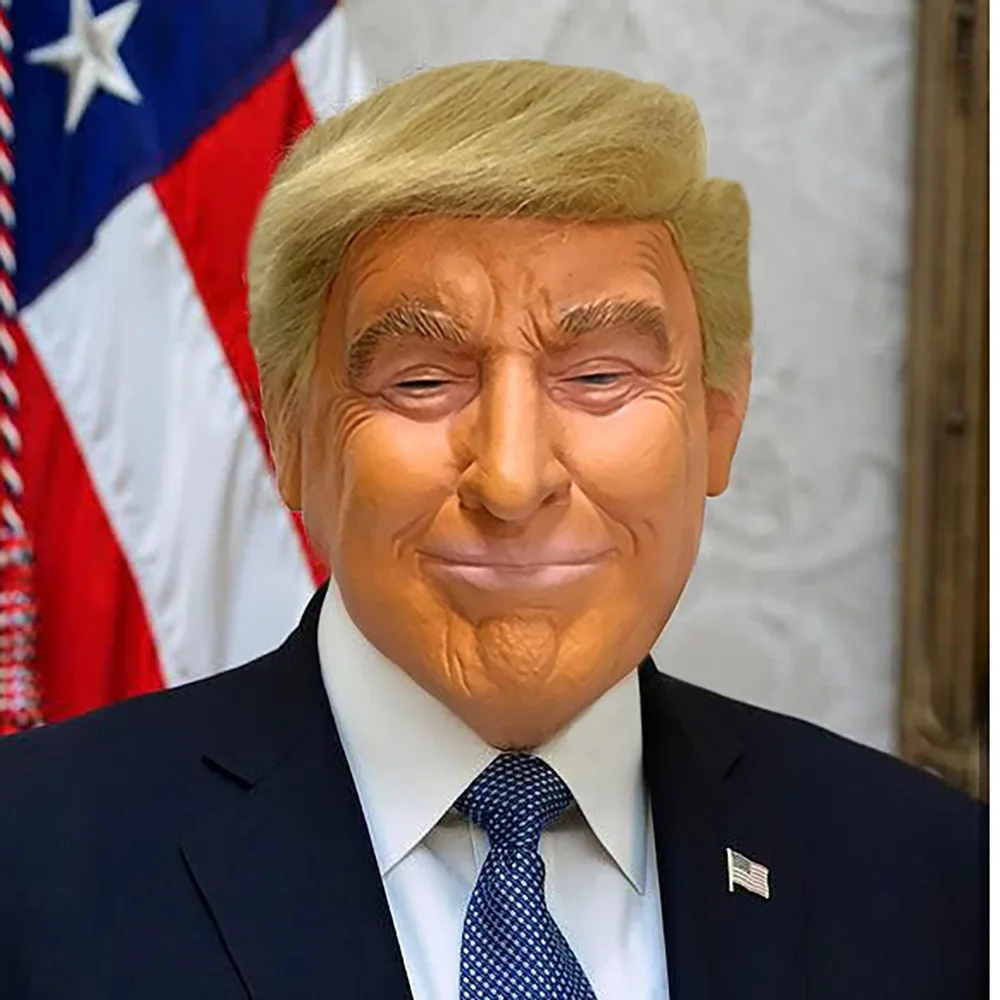 Маскарель Дональд Трамп маска рейв пурге костюм Косплей Латекс реалистичный
