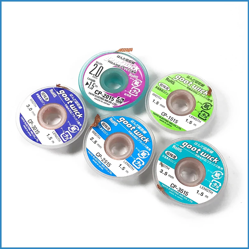 10 шт. оригинальный фитиль Goot для пайки удаления проводов BGA припой присоска