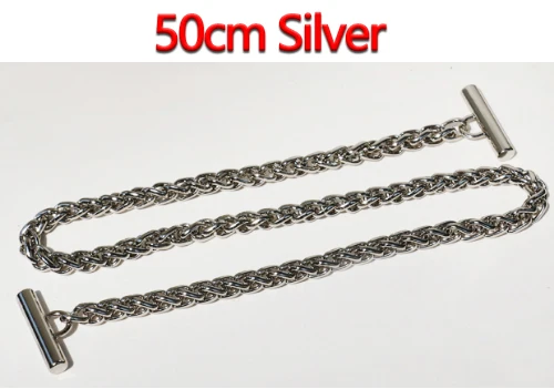50cm Silver DIY 6 мм золото, серебро, пистолет черный, покрытие бронзового металла замена цепи плечевые ремни для маленькой сумки ручка с OT застежками - Цвет: 50cm Silver