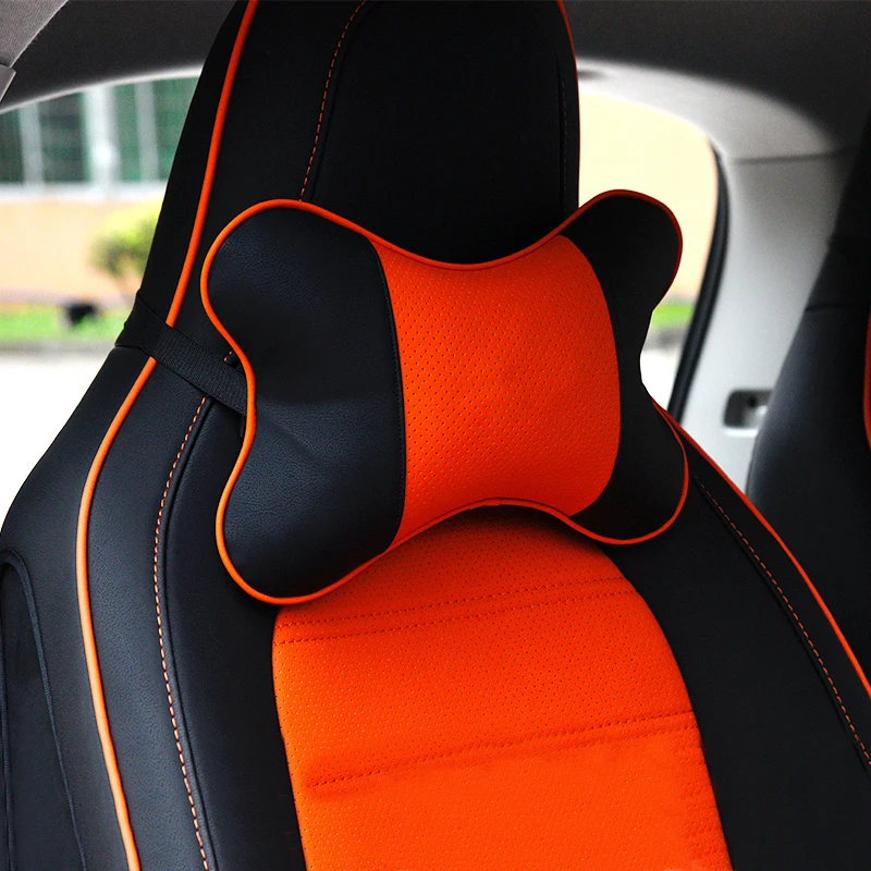 Автомобильный кожаный подголовник подушка для шеи защита Smart 451 453 fortwo forfour