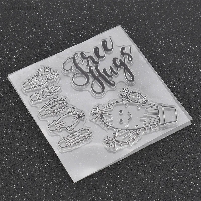 2019 милые прозрачные штампы с мультяшным КАКТУСОМ для скрапбукинга фотоальбома силиконовые резиновые