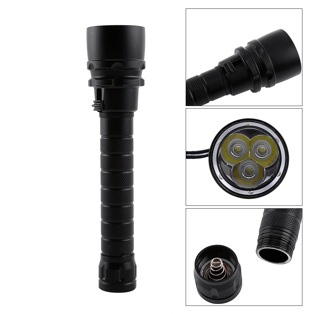 

Professional diving light 2000LM Underwater 100m 3 x T6 LED Diving Flashlight Dive Torch super bright With Hand Strap