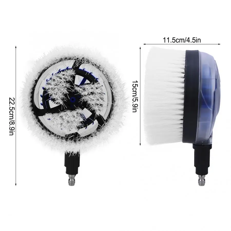 

Brush Tools Rotary Wash Brush 360-Degrees Fan-Shaped for High Pressure Water Gun 1/4 Quick Connector