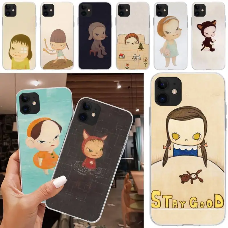 

Yoshimoto Phone Case Transparent For Iphone XR 11 12 13 Pro X XS Max 6 7 8 6s Plus SE2020 Silicone Soft