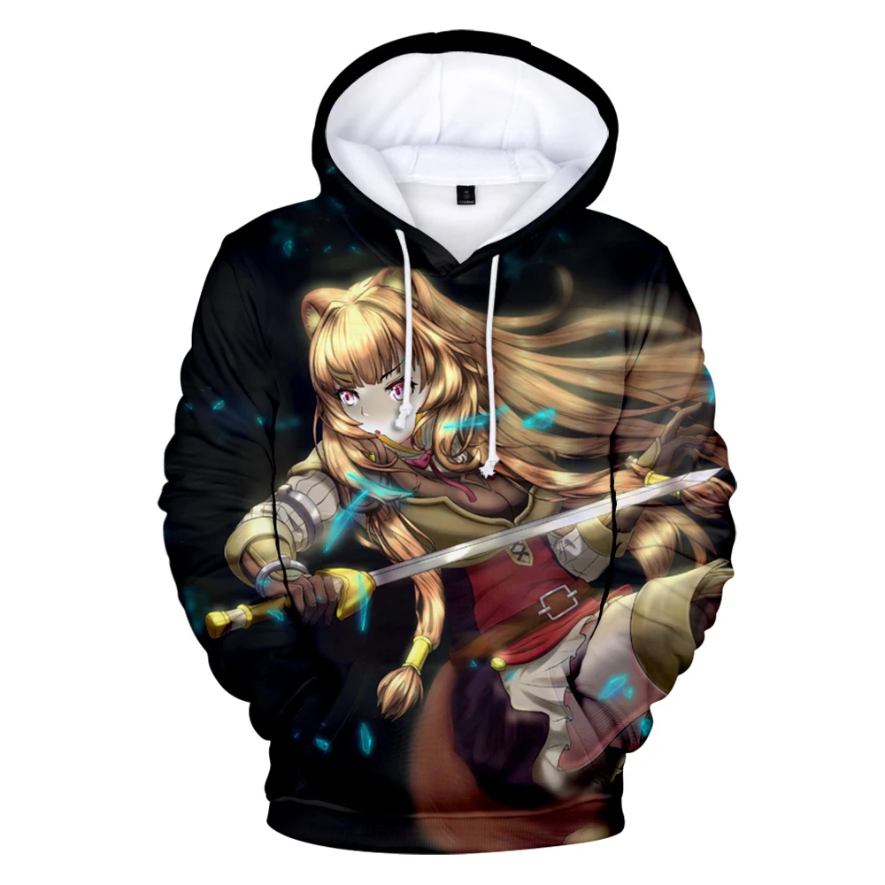 

2021 New 3D Anime The Rising Of The Shield Hero Hoodies Boys/girls Autumn Hoodie Cartoon Long Sleeve Trendy Clothes Casual Tops