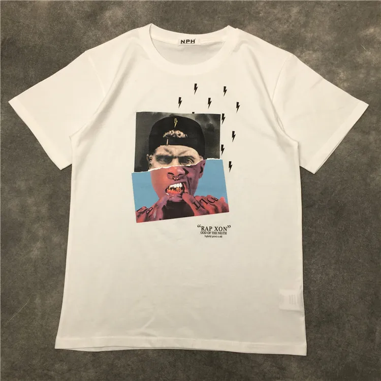 

Novelty Men New luxury Fire Neil thunderbolt T Shirts T-Shirt Hip Hop Skateboard Parkour Street Cotton T-Shirts Tee Top N198