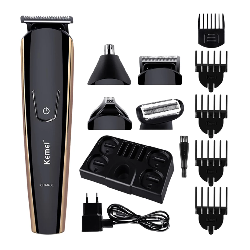 

Kemei 8 In 1 Men's Precision Hair Trimmer KM-526 Hair Clipper Shaver Body Groomer Beard Stubble Trimer Face Shaving Machine