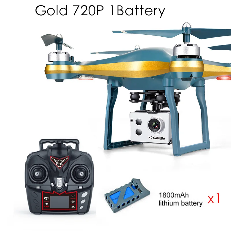 K10 Дрон с GPS Камера Hd Rc вертолет Квадрокоптер Follow Me(следуй за мной одним нажатием кнопки возврата длинные Срок службы батареи низкая Мощность и функцией автоматического возврата - Цвет: Gold 720P 1B