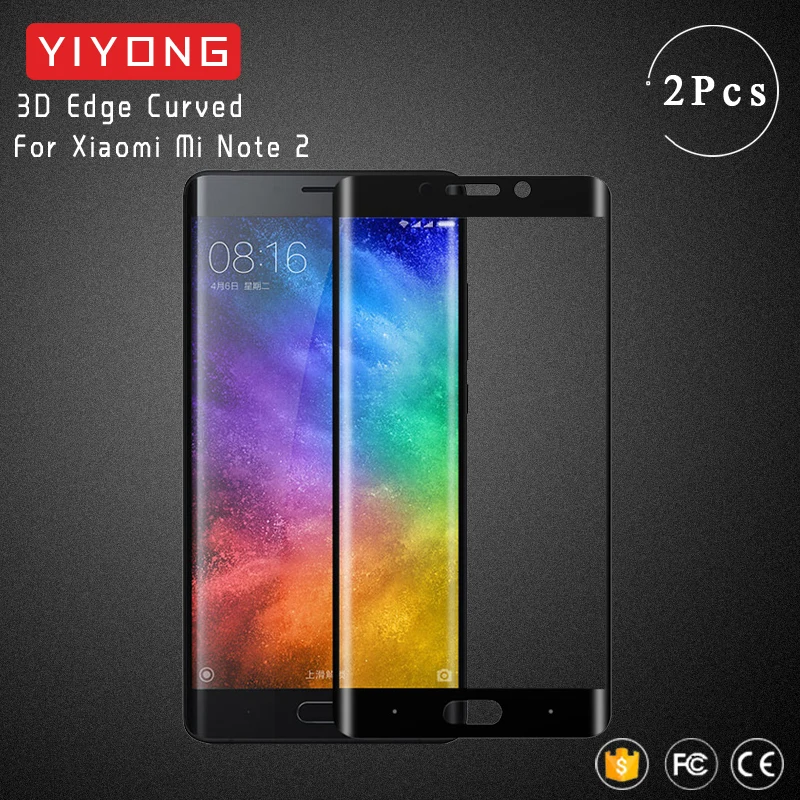 

YIYONG 3D изогнутое стекло для Xiaomi Mi Note 2 закаленное стекло на Xiomi Mi Note2 Защита экрана для Xiaomi Note 2 стекло 5,7"