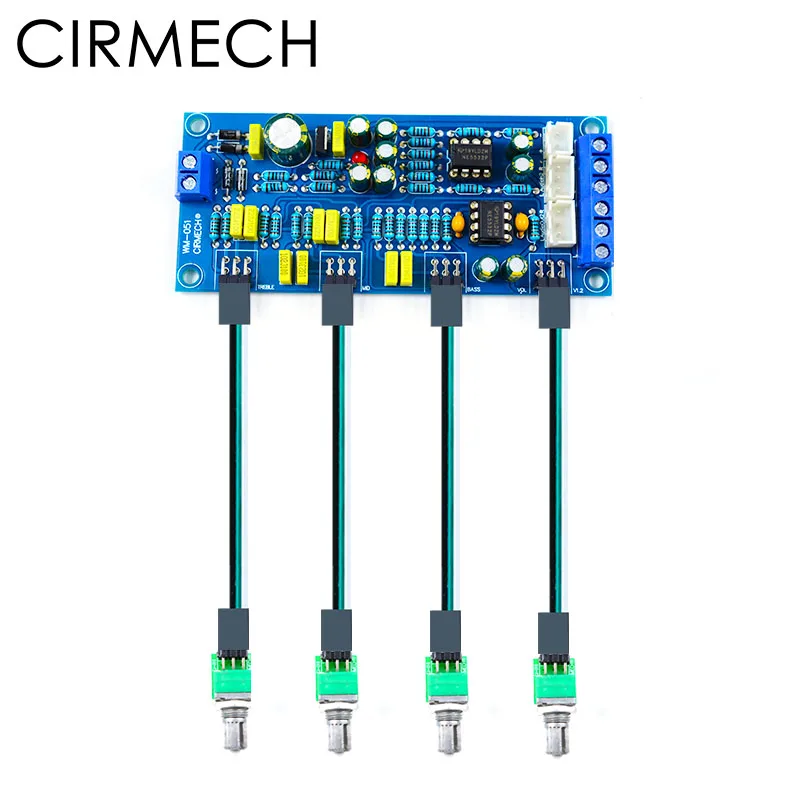 CIRMECH тональная плата NE5532 OP AMP Hi Fi предусилитель бас ВЧ баланс Объем Тон EQ