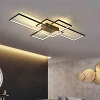neo gleam rectangle aluminum modern led ceiling lights for living room bedroom ac85 265v whiteblack ceiling lamp fixtures