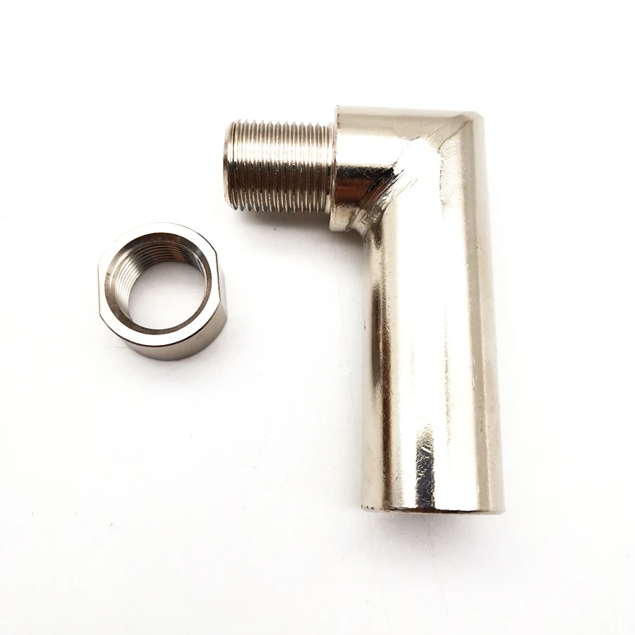 

90 Degree Steel Oxygen Sensor Elbow Extender M18 x 1.5 Car Exhaust O2 Test Pipe