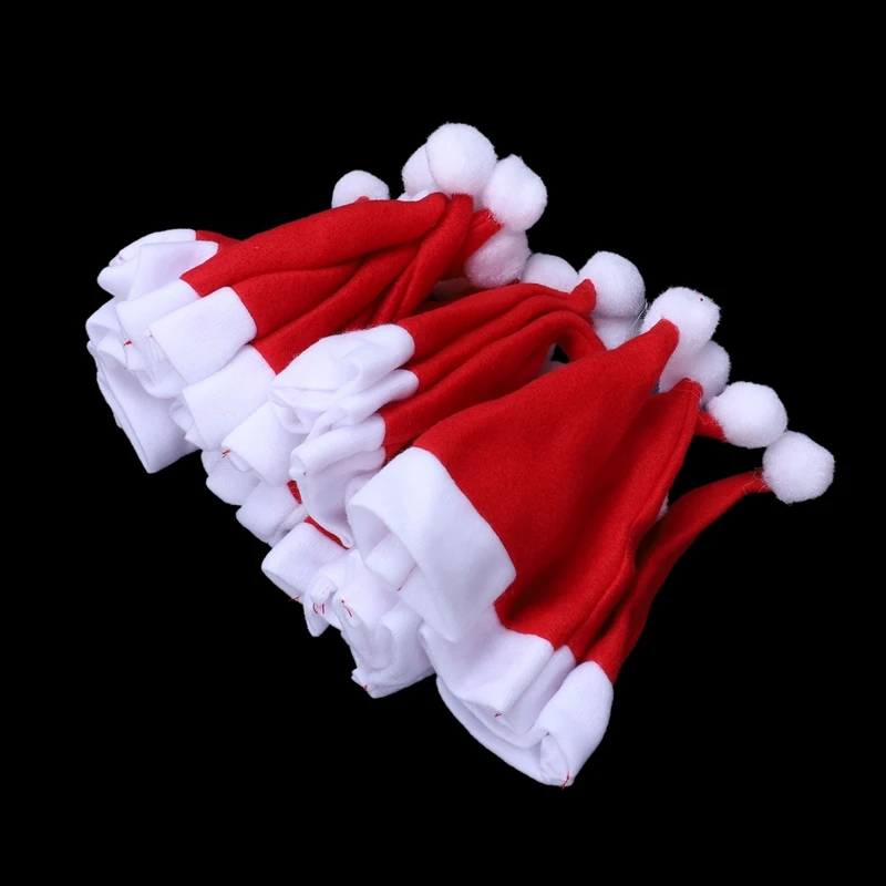 24 x рождественские шляпы для 6 см Санта Клаус пальто кукла шляпа Рождество подарок