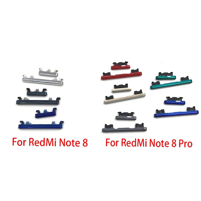 

2 шт. Боковая кнопка громкости + кнопка включения/выключения питания набор кнопок сменная часть для Xiaomi Redmi Note 8 Pro