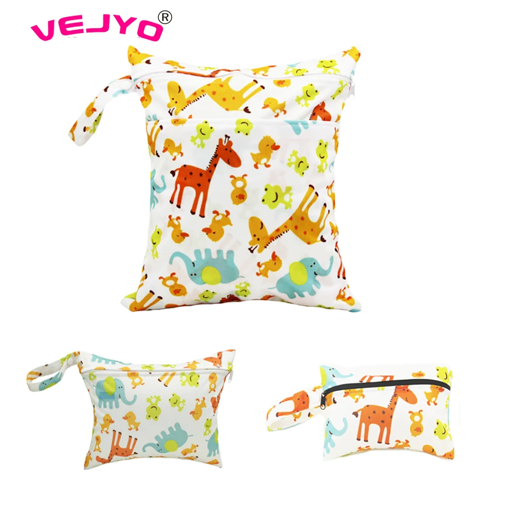 Карманный влажный мешок Многоразовые детские пеленки сумки водонепроницаемый