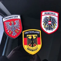 new austria double head eagle national emblem patches armband golden federal eagle shield state flag diy clothing accessory