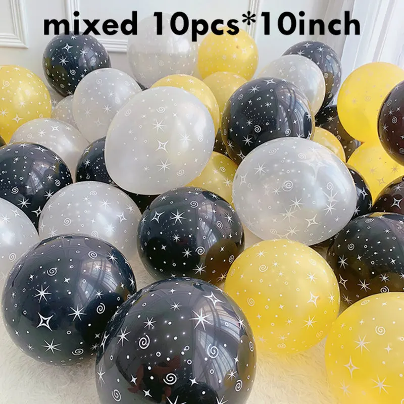 10pcs mixed stars Вечерние воздушные шары космонавта, воздушные шары из фольги, воздушные шары с изображением Галактики, вечерние праздничные шары с гелием для мальчиков - Цвет: 10pcs mixed stars