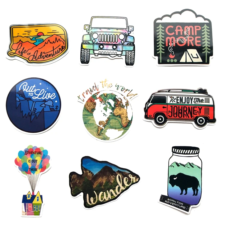 65 шт./лот походные дорожные игрушечные наклейки Приключения Открытый Дикий