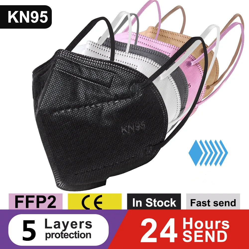 Mascarilla Fpp2 Homologada маска для лица FFP2 KN95 5 Слои респиратор взрослых пыли кН 95 Фильтр
