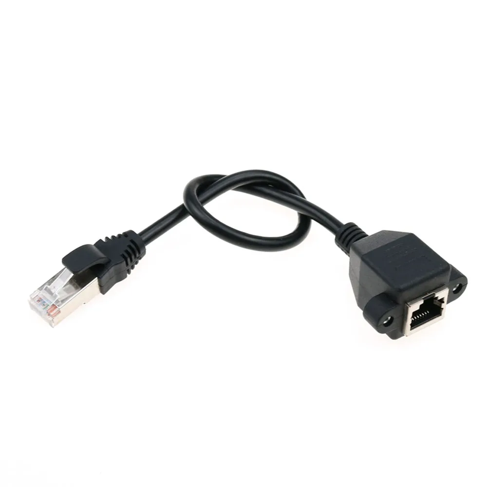YuXi 30 см 8 контактный кабель RJ45 штекер гнездо винтовая панель крепление Ethernet LAN
