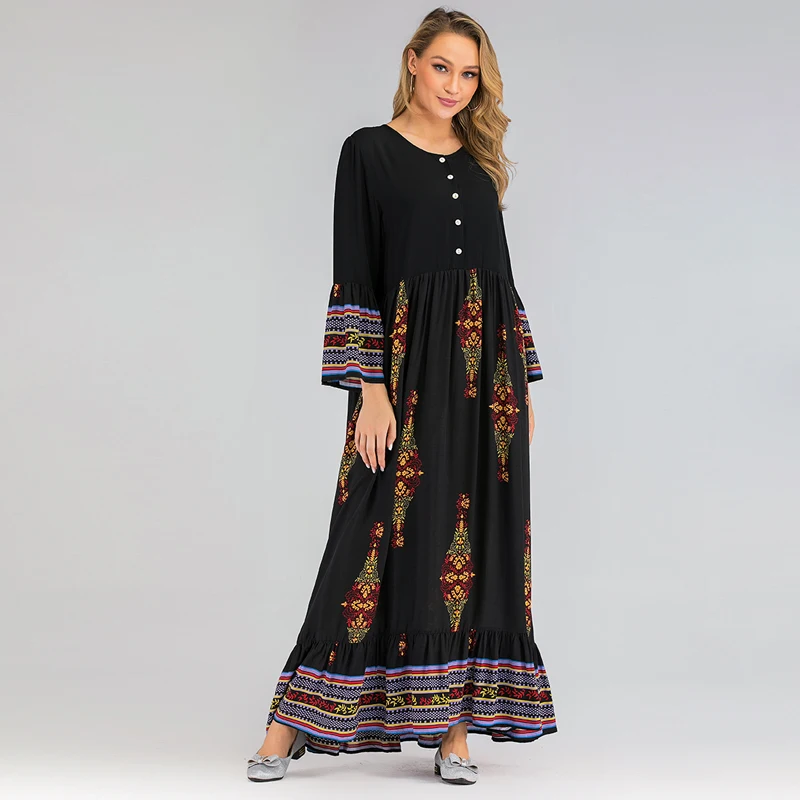 Женское Цветочное платье женское арабское мусульманское платье|Мусульманская