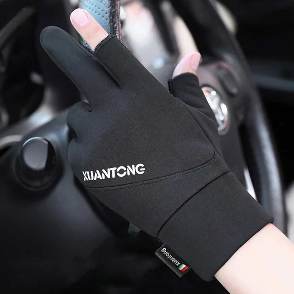 1 пара зимние спортивные ветрозащитные теплые рыболовные перчатки открытые для