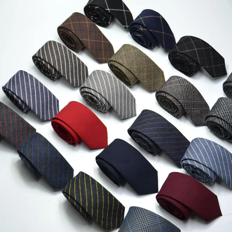 Мужской строгий галстук из хлопка и льна 6 см|Мужские галстуки носовые платки| |