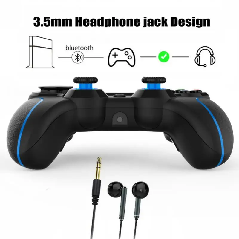 Совместимый с Bluetooth игровой контроллер беспроводной геймпад подходит для PS4 Apple