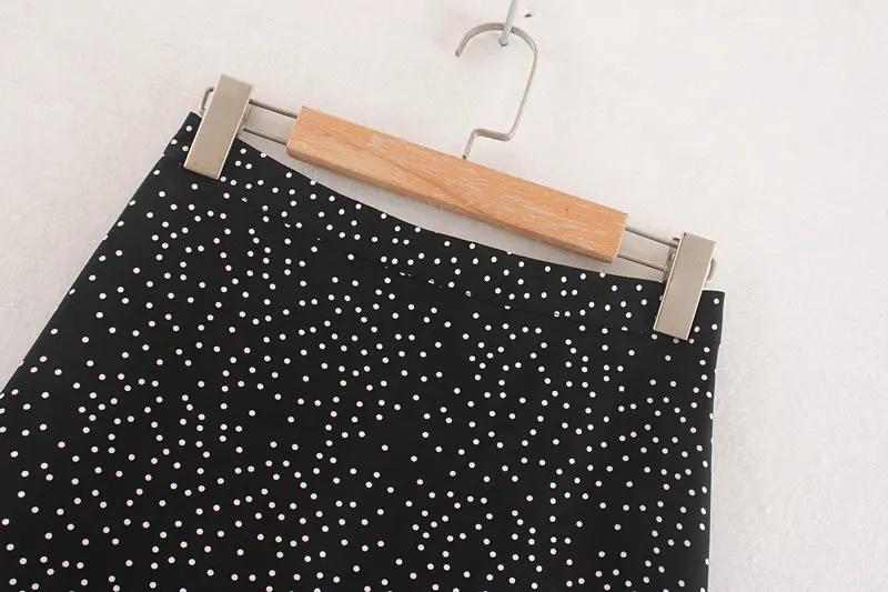 Винтаж стильный Polka Dot Офисные женские туфли миди юбка женская модные трапециевидной формы и на молнии сбоку; женские юбки Повседневное Faldas Mujer