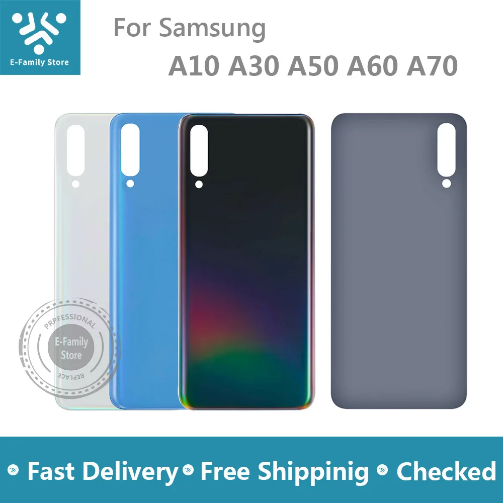 Новая крышка аккумулятора для Samsung Galaxy A10 A30 A40 A50 A60 A70 Задняя стеклянная корпуса