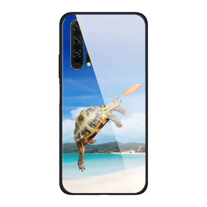 

Turtle Tortoise Phone Case For Huawei Mate 9 10 lite 20Pro&Tempered Glass Back Cover For Honor 7A 8X 9 10 V10