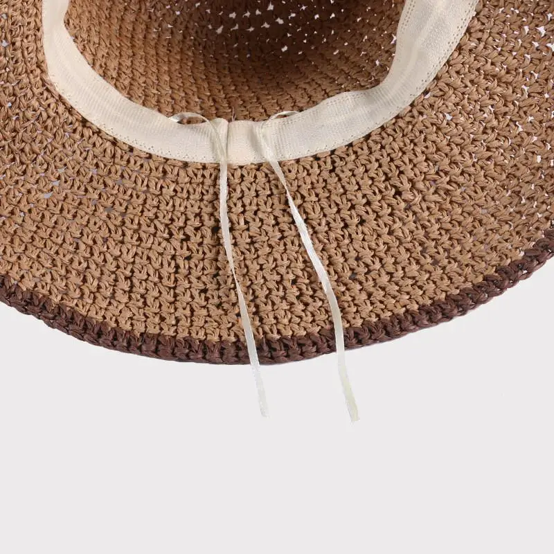 

2021 the new style joker big flower handmade straw hat foldable sun hat outdoor travel hat for girl and women 05