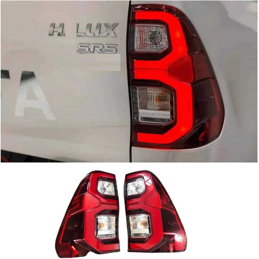 auto rear lights turn signal reverse high additional brake light lamp fit for hilux revo rocco 2021 pickup car tail lamps | Автомобили и