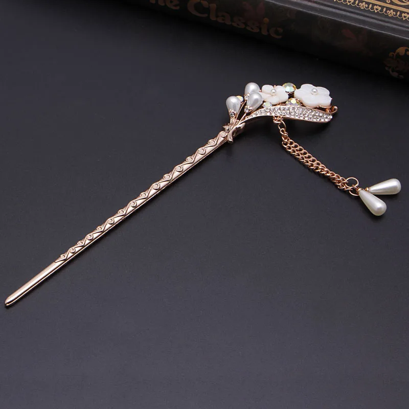 

Various Fashion Women Elegant Bobby Pin Colorful Hairpin Rhinestone Hair Stick HX6F