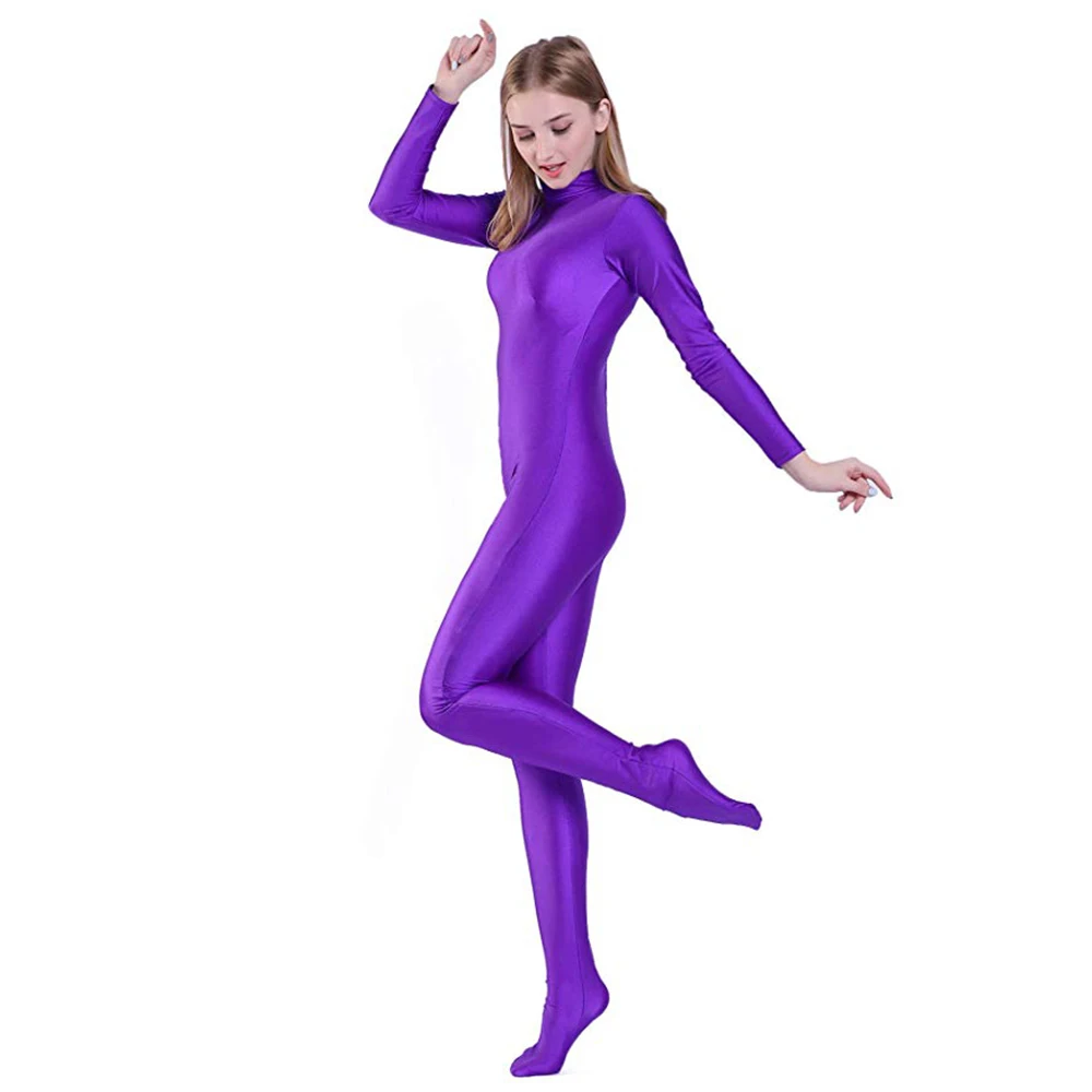 SPEERISE взрослый полный тело Zentai черный лайкра спандекс ноги обтягивающие облегающие комбинезоны костюм для женщин Unitard человек Косплей костюмы