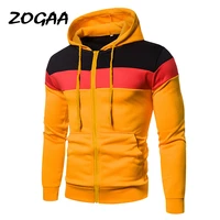 zogaa hoodies men autumn winter new mens creative stitching casual hooded plus size fashionable sweatshirt lounge wear hot sale