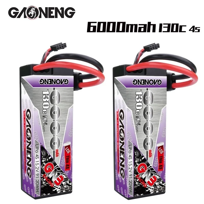 GAONENG-bater&iacute;a LiPo GNB de 15,2 V, 6000mAh, 130C PLUS, piezas de repuesto para coche de carreras con Control remoto, con carcasa mejorada, bater&iacute;a de 4S LiHV-0