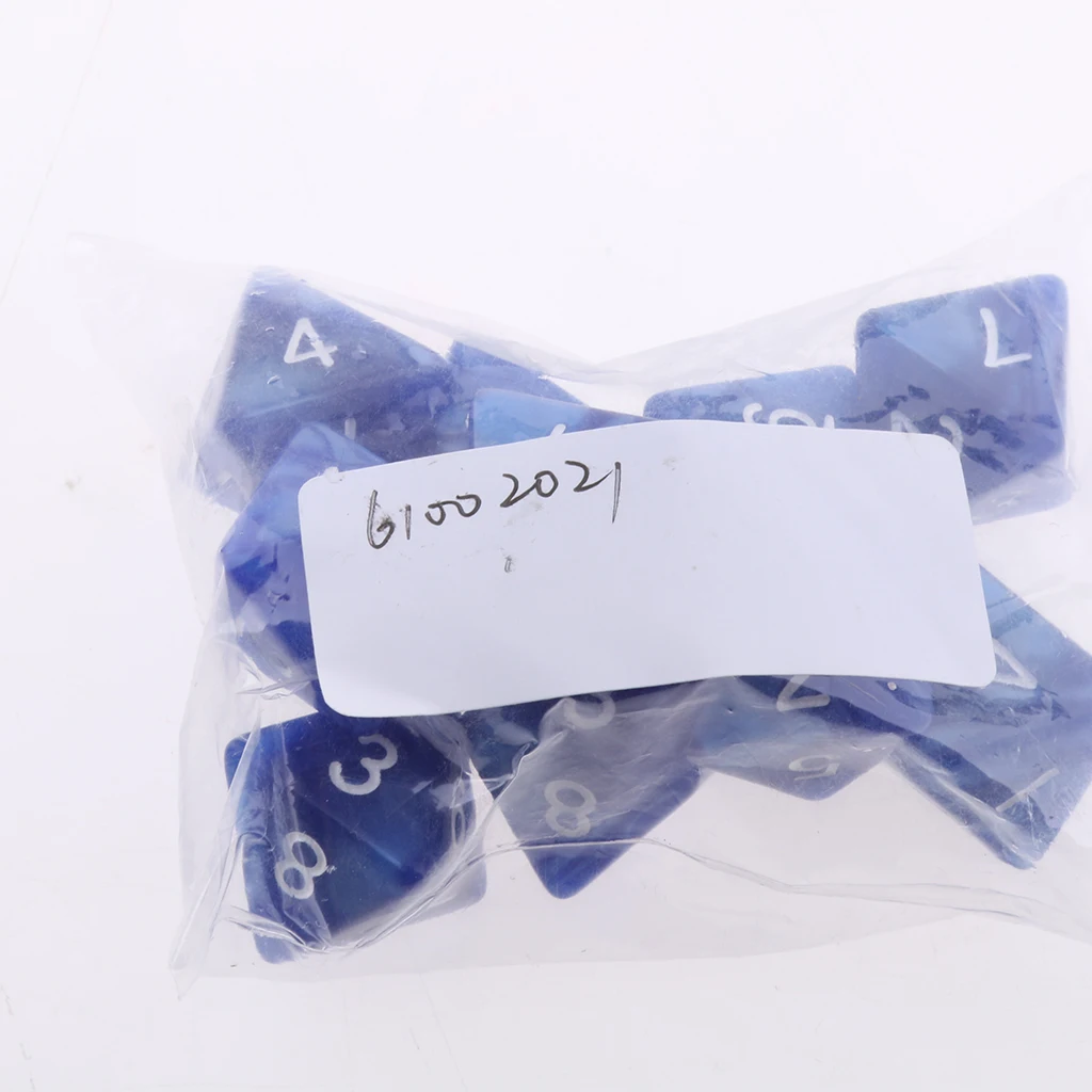 10pcs 8 Sided Dice D8 Polyhedral Dice for Party Table Games Gaming Dice Birthday Parties Board Game