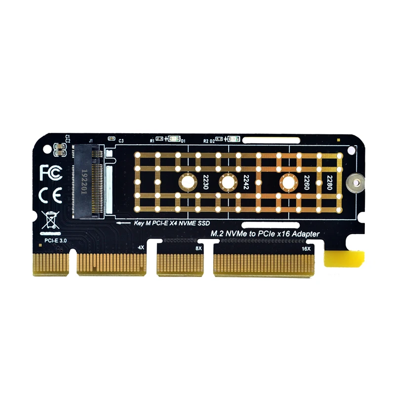 M.2 NVMe SSD в PCI E X16 конвертер карта NGFF M Key PCIe Express X4/X8/X16 HDD жесткий диск твердотельный