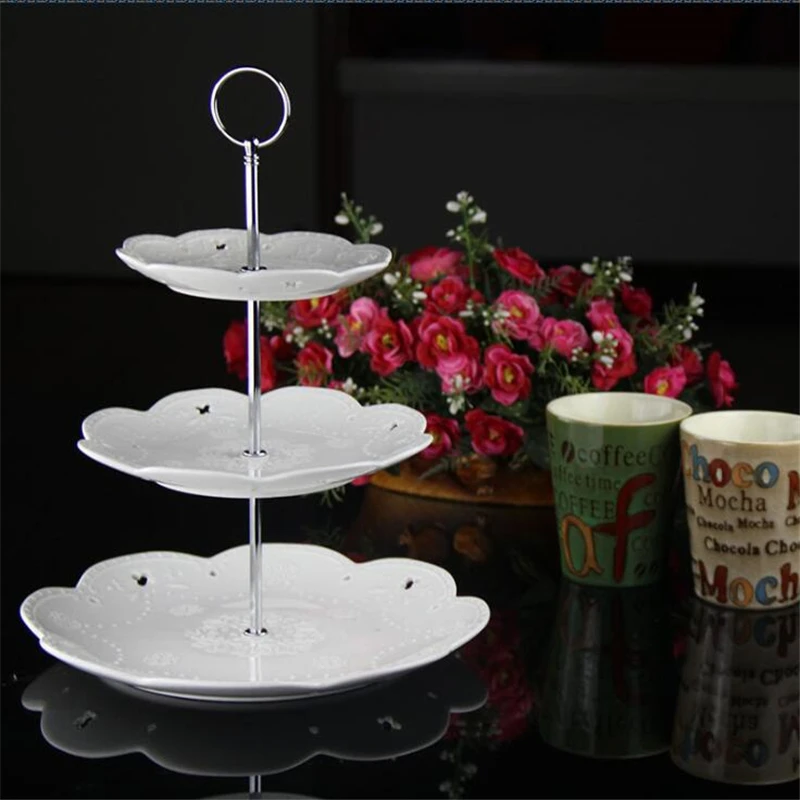 

Multi-Style Cake Holder 2/ 3 /4 Tier Cake Plate Stand Handle Fitting Metal Wedding Party Without The Plate Home Decor Tools