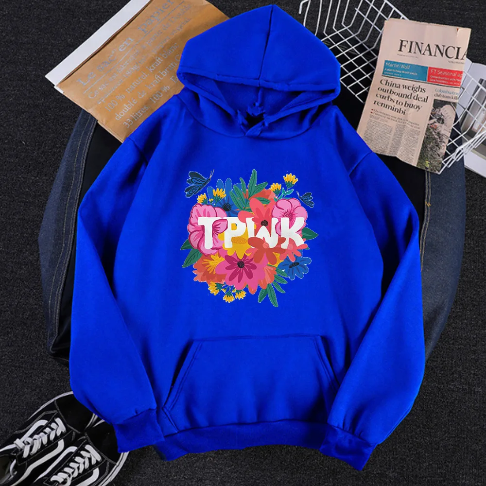 

Tpwk Sweatshirt Treat People with Kindness Hoodies Kawaii Women Aesthetic Fashion 2021 Love Character Plus Clothes
